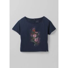 PrAna Organic Graphic Tee T-Shirt - Nautical Floral Lines