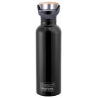 360 Degrees Stainless Steel Bottle with Bamboo Silver 750 ml Trinkflasche