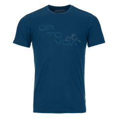 Ortovox 185 Merino Tangram Logo TS M T-Shirt - Petrol Blue