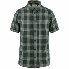 Fjällräven Övik Travel Shirt SS M - dark navy/patina green