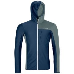 Ortovox Fleece Light Grid Hooded Jkt M Fleecejacke - deep ocean