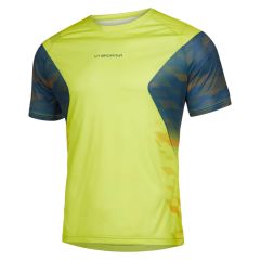 La Sportiva Pacer T-Shirt M Trailrunningshirt - lime punch/storm blue