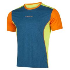 La Sportiva Tracer T-Shirt M - storm blue/lime punch