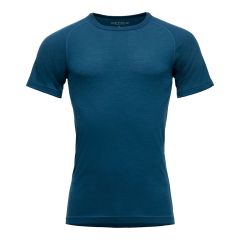 Devold Lauparken Merino 190 Base Tee M Wandershirt - flood