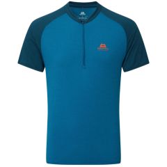 Mountain Equipment Nava SS Mens Zip T - Mykonos/Majolica