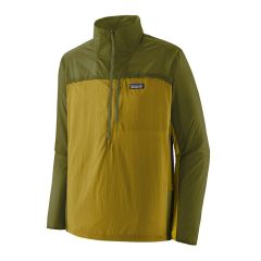 Patagonia M's Houdini Stash 1/2 Zip P/O Windjacke - Bundle Green w/Graze Green