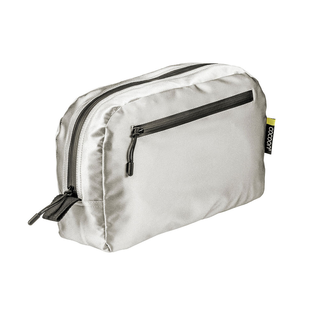 Cocoon Toiletry Bag Silk – Wasserdichte Kosmetiktasche Aus Seide Mit YKK-Reißverschluss, Blau Lagoon